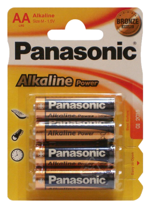 

Батарейки Panasonic ALKALINE POWER AA BLI 4 (LR6REB/4BPR)