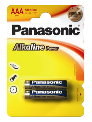 

Батарейки Panasonic ALKALINE POWER AAA BLI 2 (LR03REB/2BP)