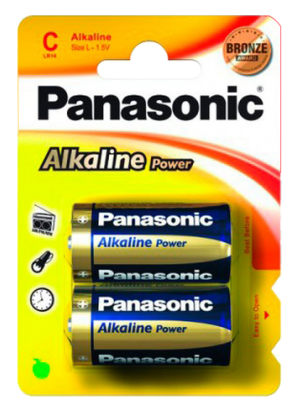 

Батарейки Panasonic ALKALINE POWER C BLI 2 (LR14REB/2BP)