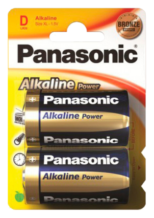 

Батарейки Panasonic ALKALINE POWER D BLI 2 (LR20REB/2BP)