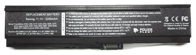 

Аккумулятор PowerPlant для ноутбуков ACER Aspire 3030 (BT.00603.010) 11.1V 5200mAh NB00000211
