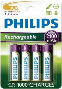 

Аккумуляторы PHILIPS MultiLife R6 AA 2100mAh бл. 4шт