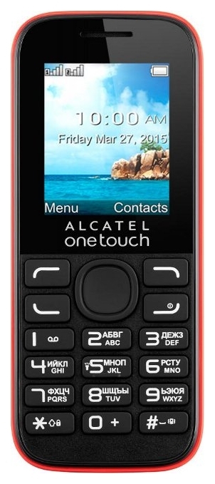 

Мобильный телефон ALCATEL OneTouch 1052D Deep Red