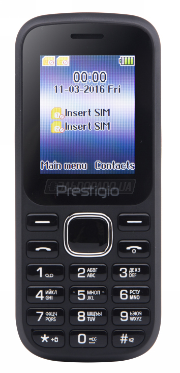 

Мобильний телефон PRESTIGIO 1180 DS Black