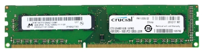 

Память Crucial 1x4GB DDR3 1600Mhz (CT51264BD160B)