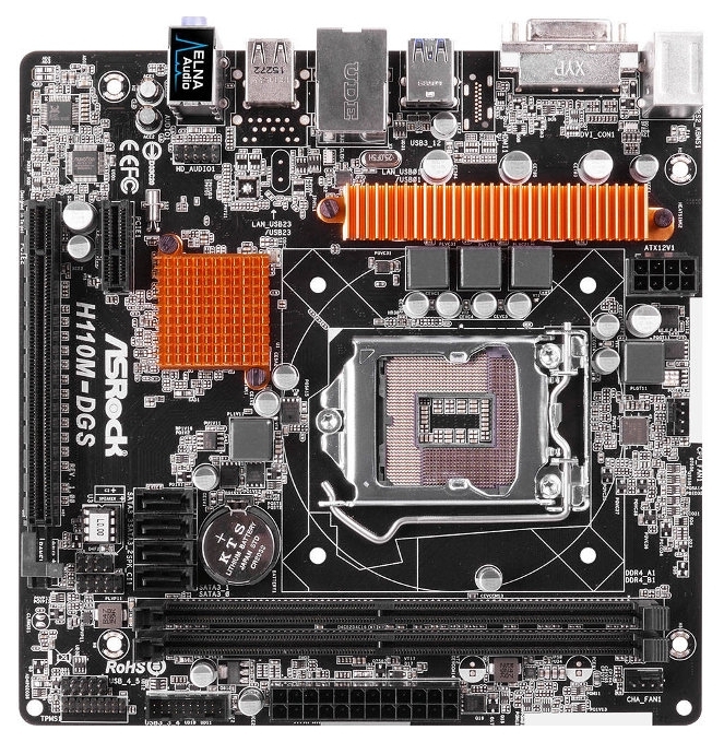 

Материнская плата Asrock H110M-DGS (s1151 H110) mATX