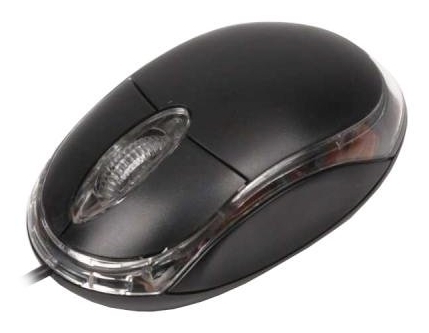 

Мини-мышь Maxxter Mc-107 USB черная с прозрачной вставкой