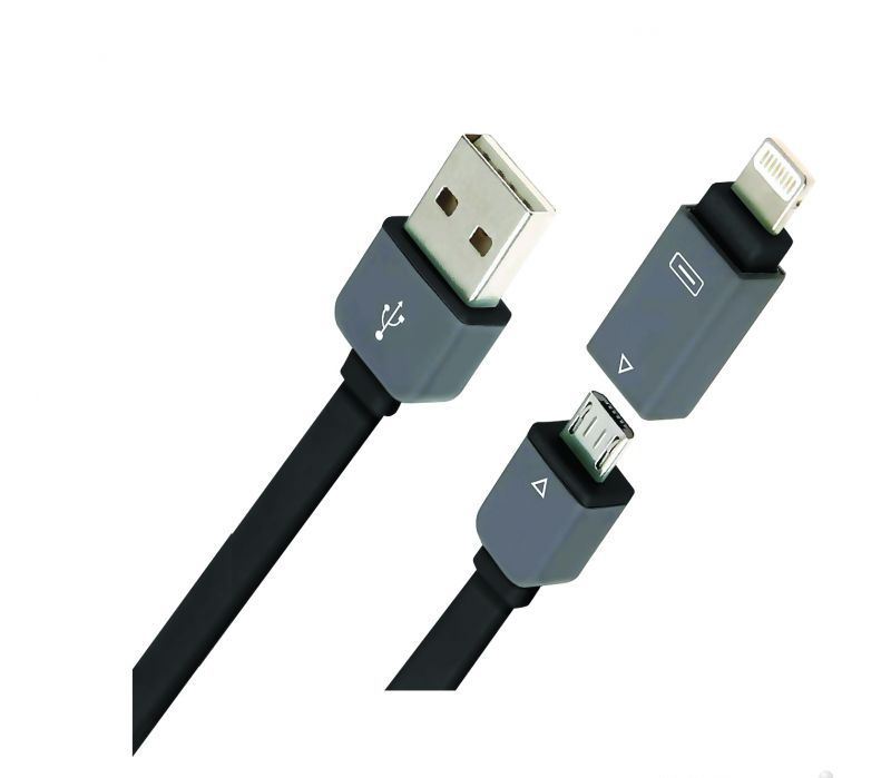 

Кабель EasyLink EL-522 2в1 Lightning +microUSB black