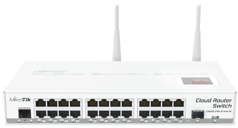 

Маршрутизатор MikroTik CRS125-24G-1S-IN (24x1G, 1x1G SFP, L3)