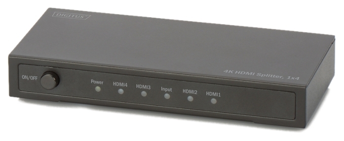 

Видеосплиттер DIGITUS HDMI (INx1 - OUTx4), 4K, black DS-47304