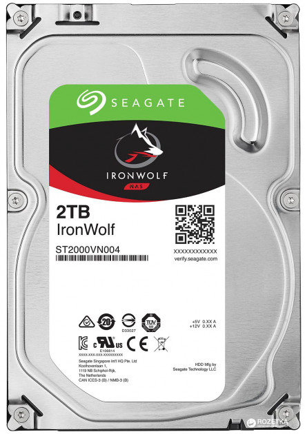 

Жесткий диск 2TB Seagate IronWolf 5900RPM 6Gb/S/64MB SATA (ST2000VN004)