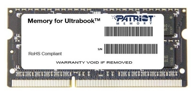 

Память SoDimm Patriot 1x4Gb DDR3 1600Mhz (PSD34G1600L2S)