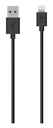 

Кабель BELKIN USB 2.0 Lightning charge/sync cable 1.2м, Black (F8J023bt04-BLK)