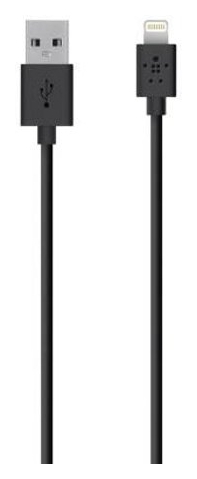 

Кабель BELKIN USB 2.0 Lightning charge/sync cable 2м, Black (F8J023bt2M-BLK)