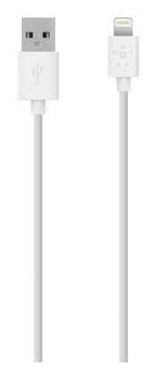 

Кабель BELKIN USB 2.0 Lightning charge/sync cable 2м, White (F8J023bt2M-WHT)