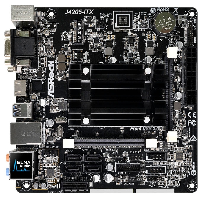 

Материнская плата ASRock J4205-ITX (Pentium J4205, 4x2.6 GHz) mini-ITX