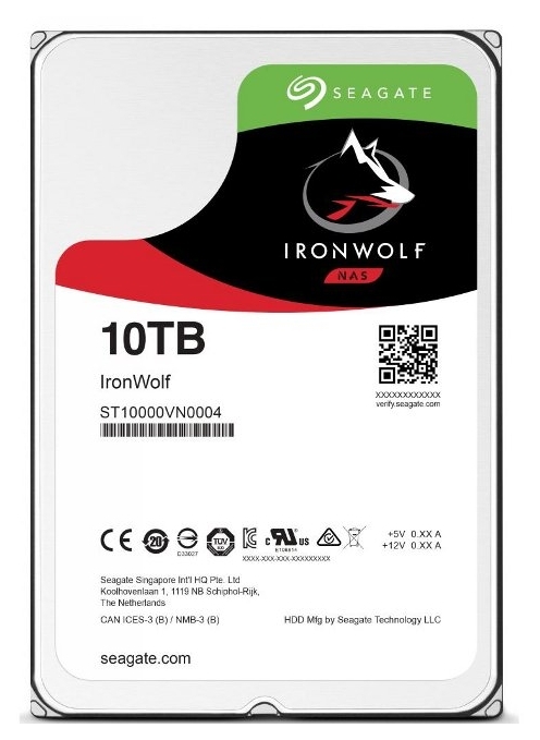 

Жесткий диск 10Tb Seagate IronWolf 7200Rpm 256Mb SATA3 (ST10000VN0004)