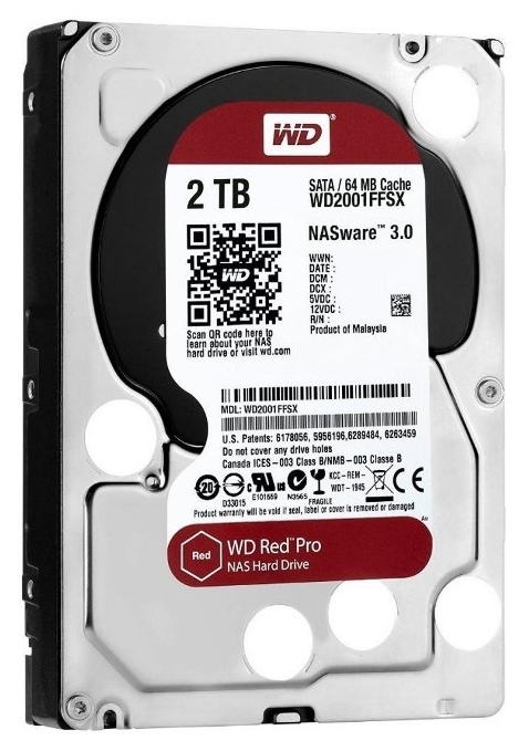 

Жесткий диск 3.5" 2ТВ WD Red Pro 7200RPM 64MB SATA III (WD2002FFSX)