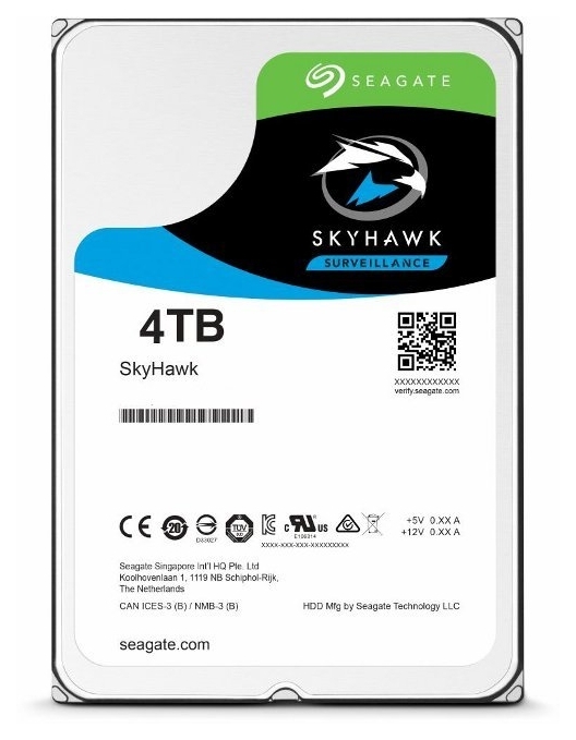 

Жесткий диск 3.5" 4ТВ Seagate SkyHawk 5900RPM 64MB SATA III (ST4000VX007)