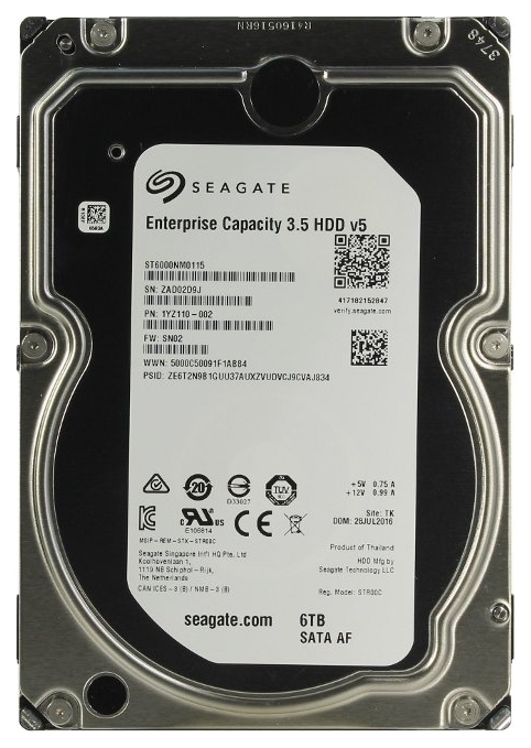 

Жесткий диск 3.5" 6ТВ Seagate Enterprise Capacity 7200RPM 256MB SATA III (ST6000NM0115)