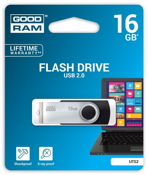 

Флешдрайв GOODRAM UTS2 16 GB Черный (UTS2-0160K0R11)