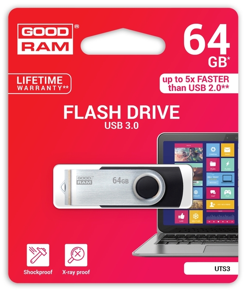 

Флешдрайв GOODRAM UTS3 64 GB USB 3.0 (UTS3-0640K0R11)