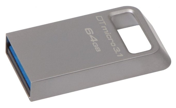 

Накопитель USB 3.1 64GB Kingston DataTraveler Micro Metal (DTMC3/64Gb)