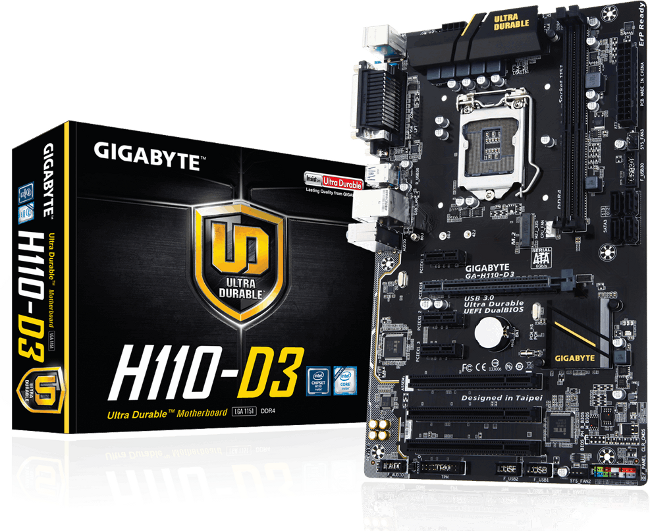 Материнская плата Gigabyte GA-H110-D3 (s1151, H110) ATX · 2