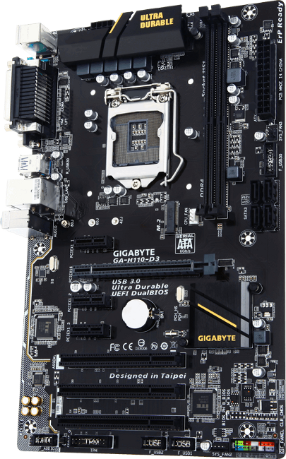 Материнская плата Gigabyte GA-H110-D3 (s1151, H110) ATX · 3