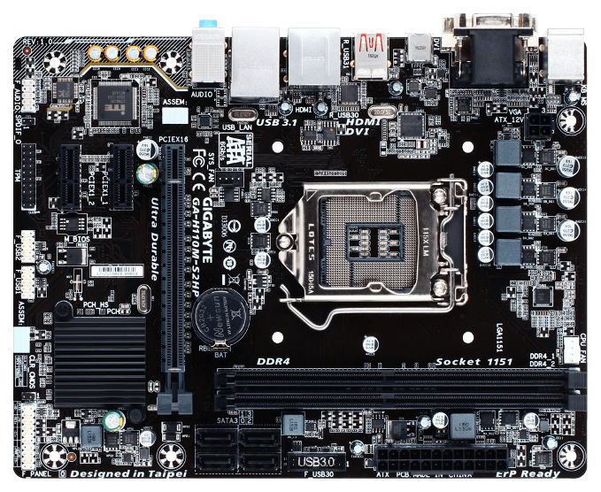 

Материнская плата Gigabyte GA-H110M-S2HP (s1151, H110) mATX