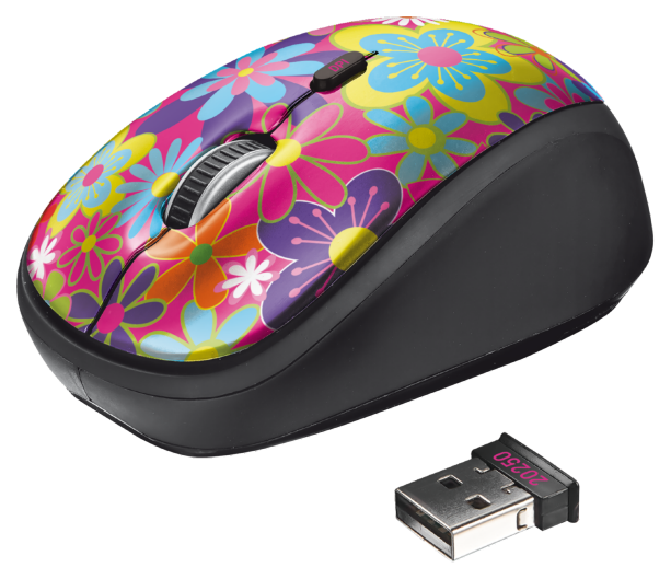 

Мышь TRUST Yvi Wireless Mouse flower power (20250)