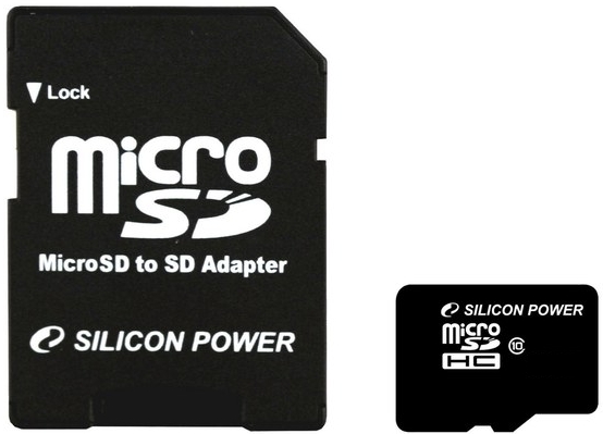 

Карта памяти SILICON POWER microSDHC 32G Class4 + SD adapter