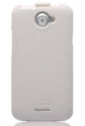 

Чехол с флипом кожаный i-Carer для HTC One X white