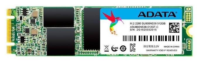 

Накопитель SSD 512GB A-DATA SU800 M.2 SATA TLC (ASU800NS38-512GT-C)