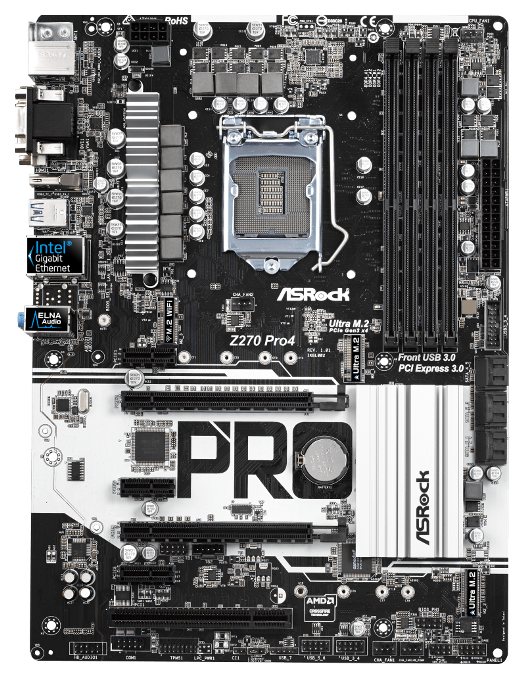 

Материнская плата ASRock Z270 PRO4 (s1151 Z270) ATX