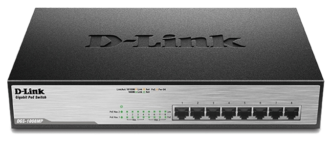

Коммутатор D-Link DGS-1008MP 8port 10/100/1000 BaseT