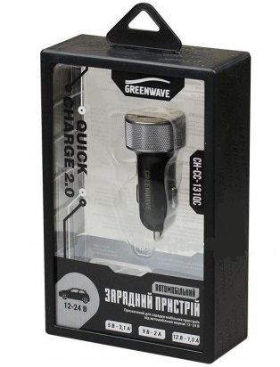Авто з/у GreenWave CH-CC-131QC Black · 2