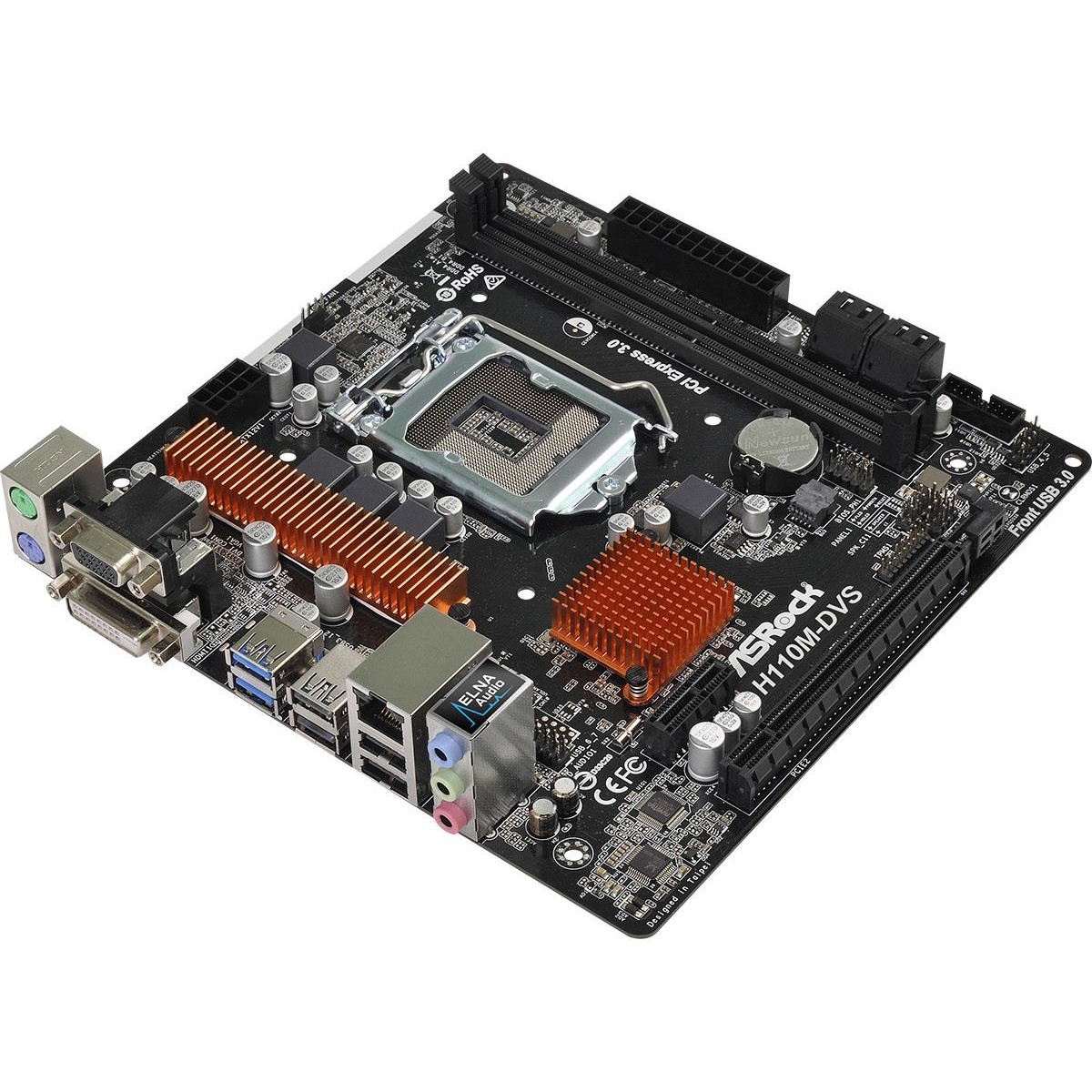 

Материнская плата ASRock H110M-DVS R3.0 (s1151 H110) mATX
