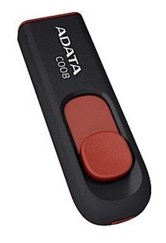 

Флешдрайв A-DATA 8GB C008 Black/Red (AC008-8G-RKD)
