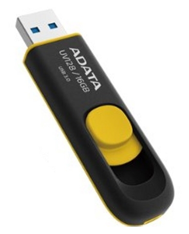 

Флешдрайв A-DATA 16GB UV128 Black-Yellow (AUV128-16G-RBY)