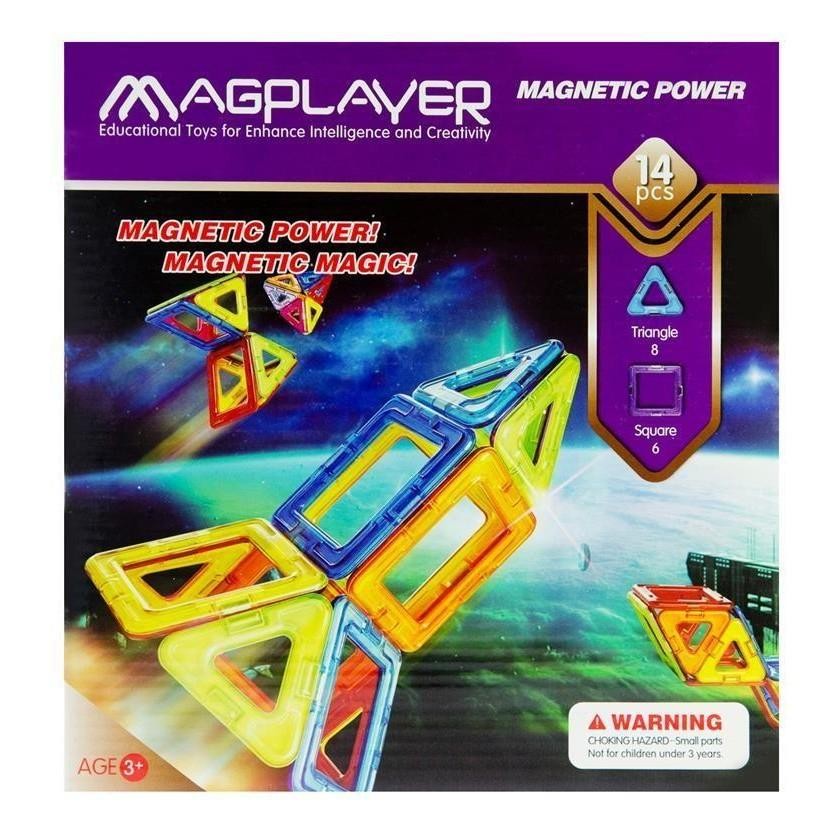 

Конструктор Magplayer магнитный набор 14 эл. MPB-14
