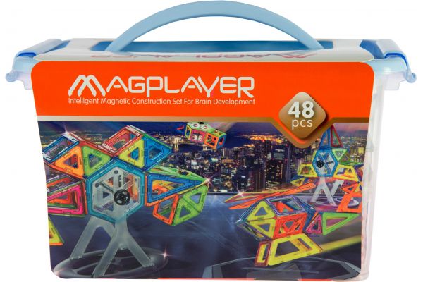 

Конструктор Magplayer магнитный набор 48 эл. MPT-48