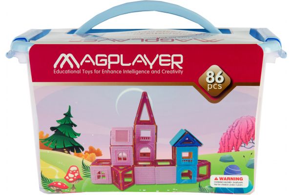 

Конструктор Magplayer магнитный набор 86 эл. MPT-86