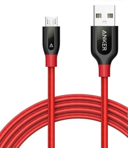 

Кабель ANKER Powerline+ MicroUSB 1.8м Red (A8143H9