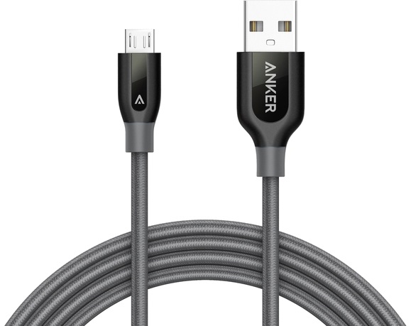 

Кабель ANKER Powerline+ MicroUSB 1.8м Silver (A814