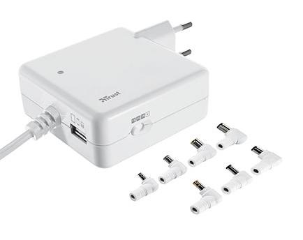 

Универсальный блок питания для ноутбука Trust 70W Plug-in Laptop, Tablet & Phone Charger 18821