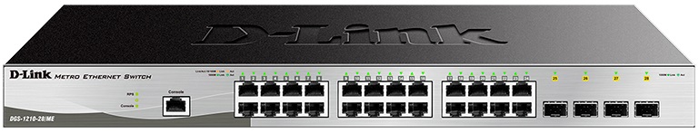 

Коммутатор D-Link DGS-1210-28/ME/P/B 24x1G, 4xSFP,