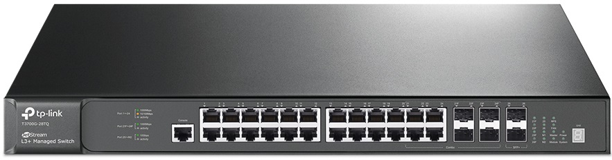 

Коммутатор TP-LINK T3700G-28TQ 24x1Gb, 4x1GE/SFP,
