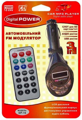 

Автомобильный FM-модулятор Digital Power DP16