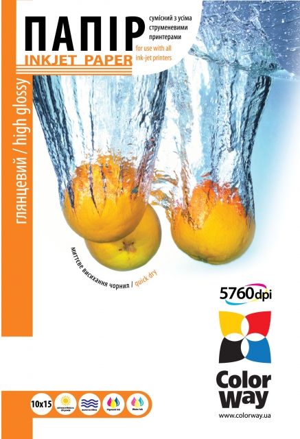 

Бумага ColorWay 10х15 ПГ 240-100
